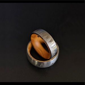Tungsten and wood men’s wedding band
